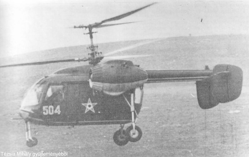 Kép a Kamov Ka-26 típusú, 504 oldalszámú gépről.
