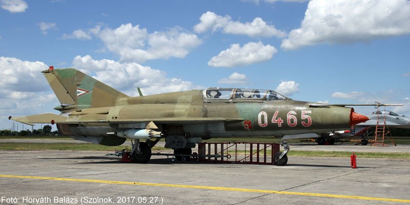 Kép a Mikojan-Gurjevics MiG-21 típusú, 0465 oldalszámú gépről.