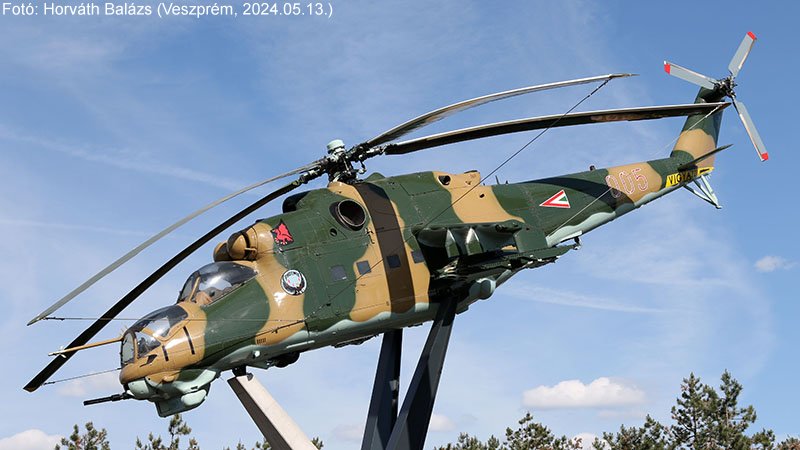 Kép a Mil Mi-24 típusú, 005 (2) oldalszámú gépről.